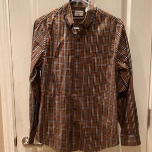 Dockers Brown Plaid Button Up